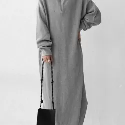 Simple Loose 2 Colors Long Dress