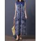 Loose National Style Sleeveless Long Dress