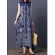 Loose National Style Sleeveless Long Dress Loose National Style Sleeveless Long Dress