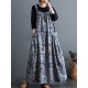 Artistic Retro Ramie Cotton Loose 3 Colors Floral Printed Square-Neck Sleeveless Strap Dress Artistic Retro Ramie Cotton Loose 3 Colors Floral Printed Square-Neck Sleeveless Strap Dress