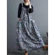 Artistic Retro Ramie Cotton Loose 3 Colors Floral Printed Square-Neck Sleeveless Strap Dress Artistic Retro Ramie Cotton Loose 3 Colors Floral Printed Square-Neck Sleeveless Strap Dress