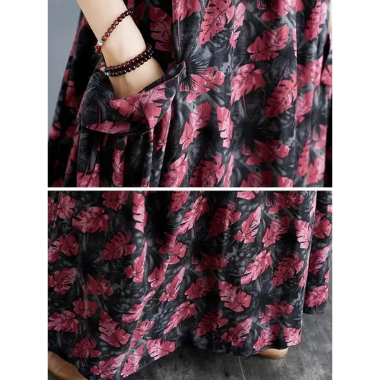 Artistic Retro Ramie Cotton Loose 3 Colors Floral Printed Square-Neck Sleeveless Strap Dress Artistic Retro Ramie Cotton Loose 3 Colors Floral Printed Square-Neck Sleeveless Strap Dress
