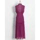 Urban Solid Color High Waisted Falbala Maxi Dress Urban Solid Color High Waisted Falbala Maxi Dress