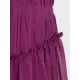 Urban Solid Color High Waisted Falbala Maxi Dress Urban Solid Color High Waisted Falbala Maxi Dress