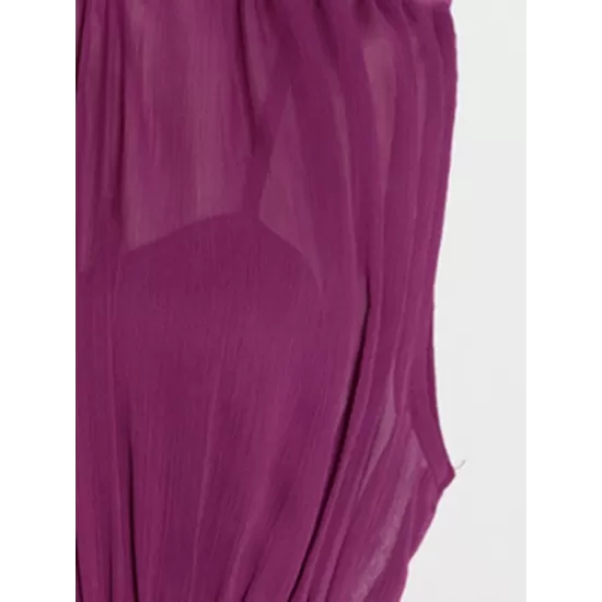 Urban Solid Color High Waisted Falbala Maxi Dress Urban Solid Color High Waisted Falbala Maxi Dress
