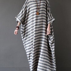Vintage Loose Striped Dress