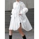 Loose Original Designed Irregular Puff Shirt Dress Loose Original Designed Irregular Puff Shirt Dress