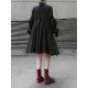 Loose Original Designed Irregular Puff Shirt Dress Loose Original Designed Irregular Puff Shirt Dress