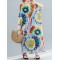 Vintage Loose Tie-Dyed Batwing Sleeves V-Neck Maxi Dress