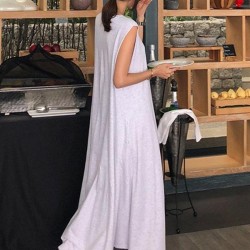 Casual Cotton Sleeveless Long Dress