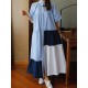 Loose Split-joint A-line Long Dress Loose Split-joint A-line Long Dress