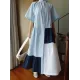 Loose Split-joint A-line Long Dress Loose Split-joint A-line Long Dress
