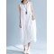 New Artistic Solid Sleeveless Dress
