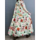 Buttoned Printed Split-Joint Loose Short Sleeves Stand Collar Midi Dresses Buttoned Printed Split-Joint Loose Short Sleeves Stand Collar Midi Dresses