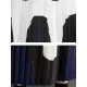 Contrast Color Pleated Printing Split-Joint A-Line Long Sleeves Polo Midi Dresses Contrast Color Pleated Printing Split-Joint A-Line Long Sleeves Polo Midi Dresses