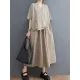 Pleated Solid Color Split-Joint Loose Short Sleeves V-Neck Midi Dresses Pleated Solid Color Split-Joint Loose Short Sleeves V-Neck Midi Dresses