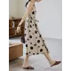 Contrast Color Pleated Polka-Dot Split-Joint Tied Waist Loose Sleeveless Round-Neck Midi Dresses Contrast Color Pleated Polka-Dot Split-Joint Tied Waist Loose Sleeveless Round-Neck Midi Dresses