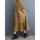 Pleated Split-Joint Loose Short Sleeves Round-Neck Midi Dresses Pleated Split-Joint Loose Short Sleeves Round-Neck Midi Dresses