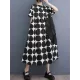 Polka-Dot Split-Joint Loose Short Sleeves Round-Neck Midi Dresses Polka-Dot Split-Joint Loose Short Sleeves Round-Neck Midi Dresses