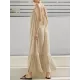 A-Line Loose Pleated Solid Color Split-Joint Round-Neck Midi Dresses Slip Dress A-Line Loose Pleated Solid Color Split-Joint Round-Neck Midi Dresses Slip Dress