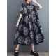 Polka-Dot Loose Short Sleeves Lapel Collar Midi Dresses Polka-Dot Loose Short Sleeves Lapel Collar Midi Dresses