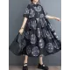 Polka-Dot Loose Short Sleeves Lapel Collar Midi Dresses Polka-Dot Loose Short Sleeves Lapel Collar Midi Dresses