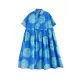 Polka-Dot Loose Short Sleeves Lapel Collar Midi Dresses Polka-Dot Loose Short Sleeves Lapel Collar Midi Dresses