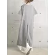Pleated Solid Color Split-Joint Loose Short Sleeves Round-Neck Midi Dresses Pleated Solid Color Split-Joint Loose Short Sleeves Round-Neck Midi Dresses