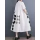 Buttoned Pockets Polka Dot Printed A-line Loose Lapel Midi Dresses Buttoned Pockets Polka Dot Printed A-line Loose Lapel Midi Dresses