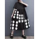 Buttoned Pockets Polka Dot Printed A-line Loose Lapel Midi Dresses Buttoned Pockets Polka Dot Printed A-line Loose Lapel Midi Dresses