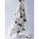 Pleated Printed Split-Joint Loose Short Sleeves Round-neck Midi Dresses Pleated Printed Split-Joint Loose Short Sleeves Round-neck Midi Dresses