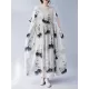 Pleated Printed Split-Joint Loose Short Sleeves Round-neck Midi Dresses Pleated Printed Split-Joint Loose Short Sleeves Round-neck Midi Dresses