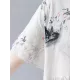 Pleated Printed Split-Joint Loose Short Sleeves Round-neck Midi Dresses Pleated Printed Split-Joint Loose Short Sleeves Round-neck Midi Dresses