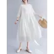 Pleated See-Through Solid Color Split-Joint Loose Short Sleeves Round-Neck Midi Dresses Pleated See-Through Solid Color Split-Joint Loose Short Sleeves Round-Neck Midi Dresses