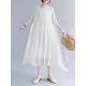 Pleated See-Through Solid Color Split-Joint Loose Short Sleeves Round-Neck Midi Dresses Pleated See-Through Solid Color Split-Joint Loose Short Sleeves Round-Neck Midi Dresses
