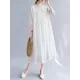 Pleated See-Through Solid Color Split-Joint Loose Short Sleeves Round-Neck Midi Dresses Pleated See-Through Solid Color Split-Joint Loose Short Sleeves Round-Neck Midi Dresses