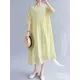 Pleated See-Through Solid Color Split-Joint Loose Short Sleeves Round-Neck Midi Dresses Pleated See-Through Solid Color Split-Joint Loose Short Sleeves Round-Neck Midi Dresses