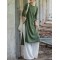Fringed Solid Color Split-Side Half Sleeves Round-Neck Midi Dresses