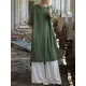 Fringed Solid Color Split-Side Half Sleeves Round-Neck Midi Dresses Fringed Solid Color Split-Side Half Sleeves Round-Neck Midi Dresses