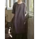 Fringed Solid Color Split-Side Half Sleeves Round-Neck Midi Dresses Fringed Solid Color Split-Side Half Sleeves Round-Neck Midi Dresses