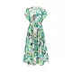 Hollow Lace-Up Printed Split-Joint Loose Short Sleeves V-Neck Midi Dresses Hollow Lace-Up Printed Split-Joint Loose Short Sleeves V-Neck Midi Dresses