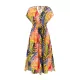 Hollow Lace-Up Printed Split-Joint Loose Short Sleeves V-Neck Midi Dresses Hollow Lace-Up Printed Split-Joint Loose Short Sleeves V-Neck Midi Dresses