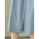 Buttoned Pleated Solid Color A-Line Sleeveless Round-Neck Midi Dresses Buttoned Pleated Solid Color A-Line Sleeveless Round-Neck Midi Dresses