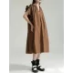 Adjustable Drawstring Pleated Solid Color Loose Raglan Sleeve V-Neck Shirt Dress Midi Dresses Adjustable Drawstring Pleated Solid Color Loose Raglan Sleeve V-Neck Shirt Dress Midi Dresses