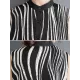 Striped Loose Sleeveless Stand Collar Midi Dresses Striped Loose Sleeveless Stand Collar Midi Dresses