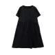 Asymmetric Pleated Pockets Solid Color Split-Joint A-line Loose Round-neck Midi Dresses Asymmetric Pleated Pockets Solid Color Split-Joint A-line Loose Round-neck Midi Dresses