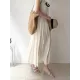 Buttoned Pleated Ruffled Solid Color Split-Joint Tiered A-Line Loose Stand Collar Midi Dresses Buttoned Pleated Ruffled Solid Color Split-Joint Tiered A-Line Loose Stand Collar Midi Dresses