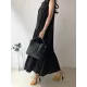 Buttoned Pleated Ruffled Solid Color Split-Joint Tiered A-Line Loose Stand Collar Midi Dresses Buttoned Pleated Ruffled Solid Color Split-Joint Tiered A-Line Loose Stand Collar Midi Dresses
