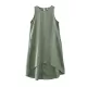 Solid Color High-Low Loose Round-Neck Midi Dresses Solid Color High-Low Loose Round-Neck Midi Dresses