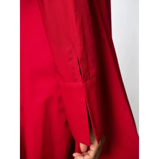 Stylish Loose Stand-Collar Long Sleeves Midi Dress Stylish Loose Stand-Collar Long Sleeves Midi Dress